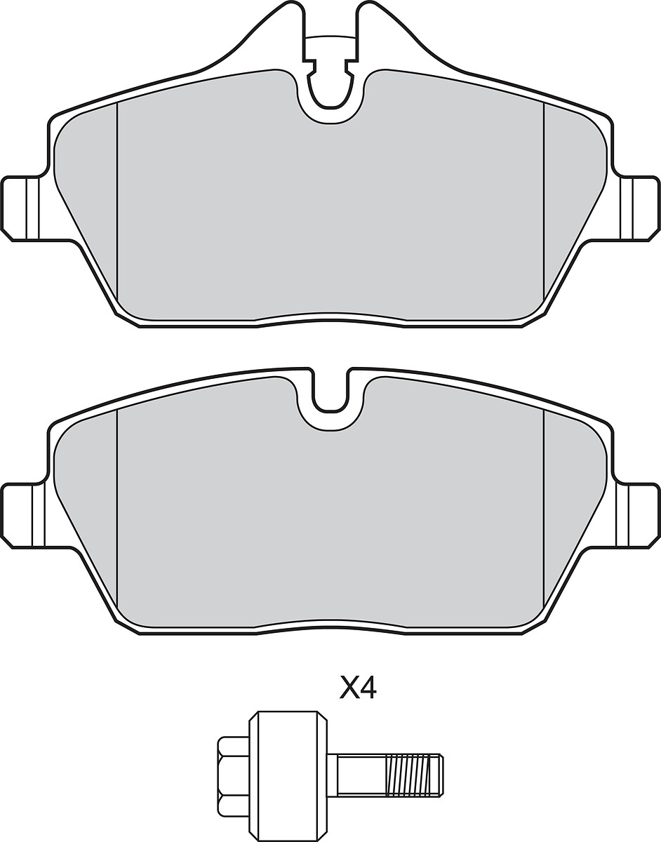 Jeu de 4 plaquettes de frein VALEO ref. 302901
